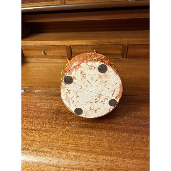 MCM Ceramic Studio Pottery Coffee Pot Orange Speckled Vintage - Picture 4 of 10